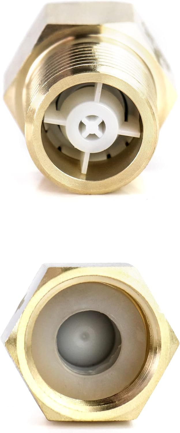 2Pcs Brass One-way Check Valve, 1/2