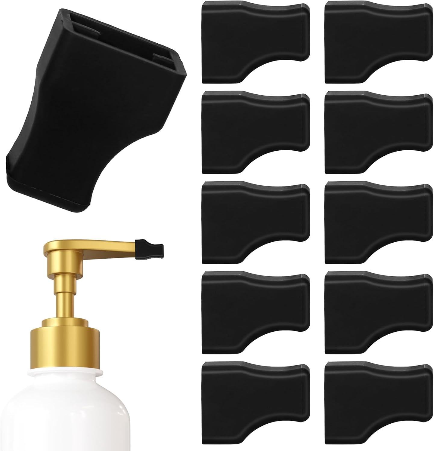 10 PCS Syrup Pump Caps, Syrup Pump Covers Black Rubber Coffee Syrups Pumps Tip Covers Portable Practical Pourer Cap Keep Syrups Sugar Condiments Olive Clean for Pour Dispenser, Oil Liquor Bottle - Image 1