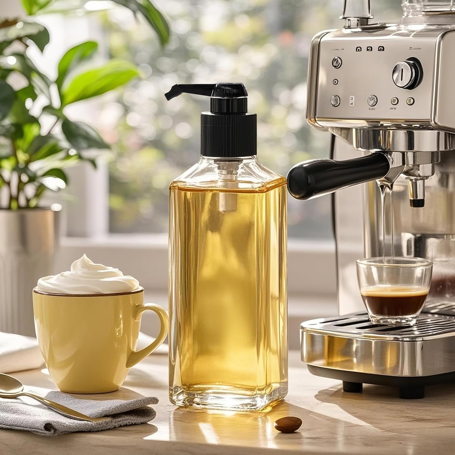 10 PCS Syrup Pump Caps, Syrup Pump Covers Black Rubber Coffee Syrups Pumps Tip Covers Portable Practical Pourer Cap Keep Syrups Sugar Condiments Olive Clean for Pour Dispenser, Oil Liquor Bottle - Image 2