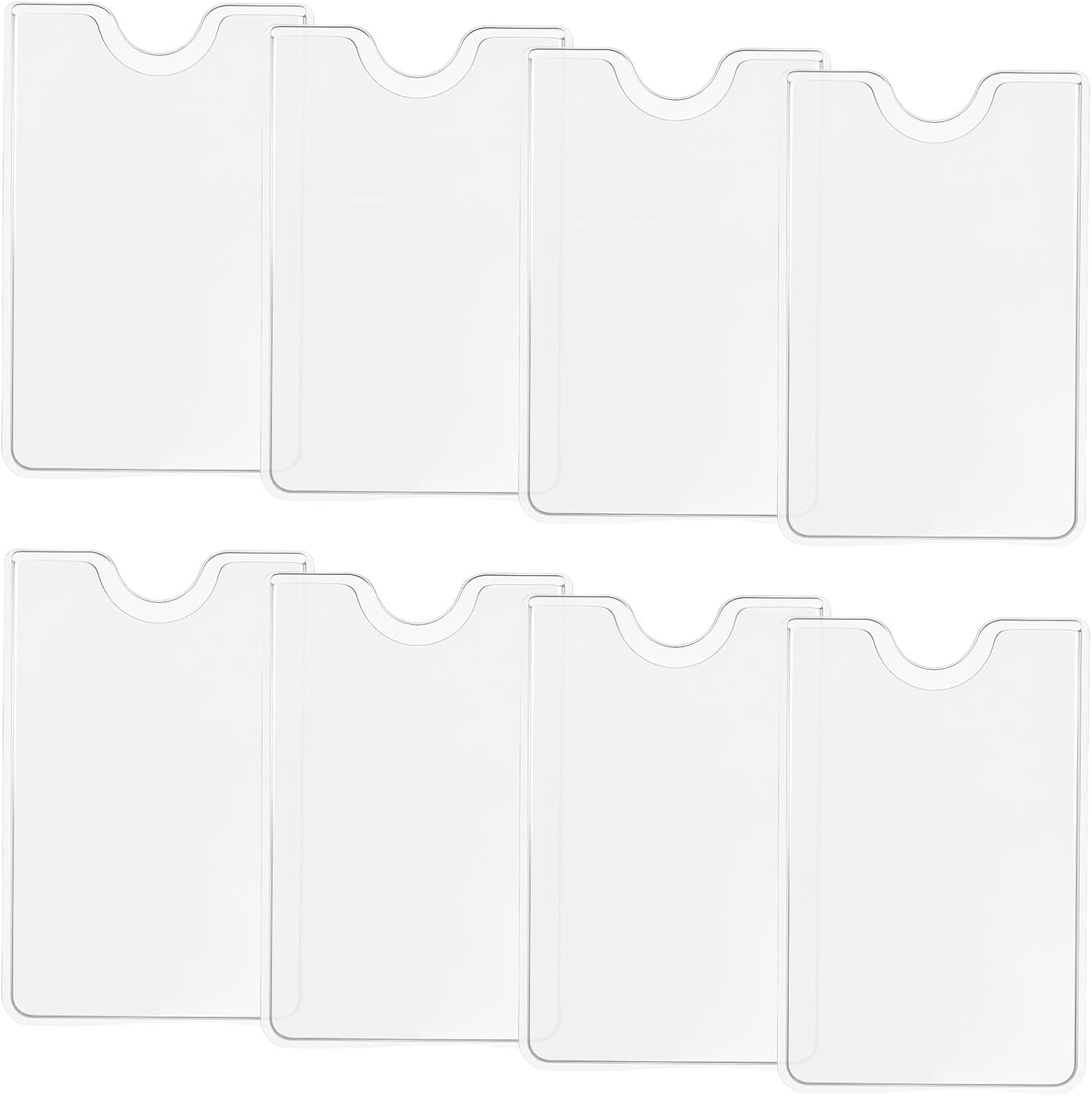 8 Pcs Plastic Credit Card Sleeves for Wallet, Clear Social Security Cards Protector, Waterproof Card Holders Sleeves, Side Loading Protectors for Driver's License, Debit Cards (3.6