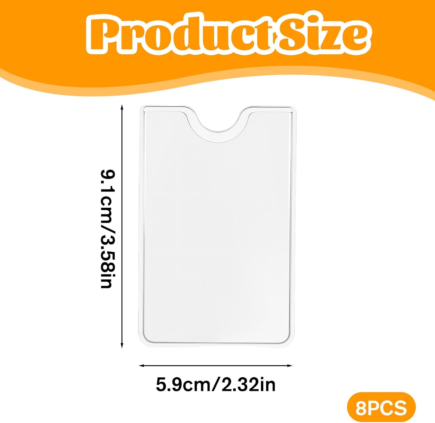 8 Pcs Plastic Credit Card Sleeves for Wallet, Clear Social Security Cards Protector, Waterproof Card Holders Sleeves, Side Loading Protectors for Driver's License, Debit Cards (3.6