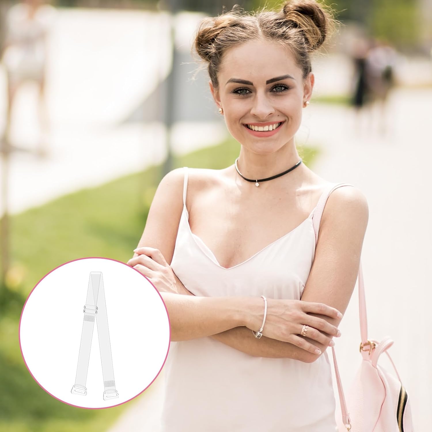 Clear Bra Straps for Women, 3 Pairs Clear Bra Straps Soft Non-slip Transparent Bras Strap 12 mm Thin TPU Invisible Adjustable Shoulder Strap for Women Girls Strapless Bras - Image 5
