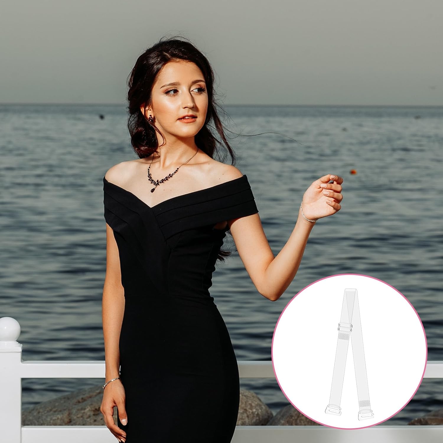 Clear Bra Straps for Women, 3 Pairs Clear Bra Straps Soft Non-slip Transparent Bras Strap 12 mm Thin TPU Invisible Adjustable Shoulder Strap for Women Girls Strapless Bras - Image 6