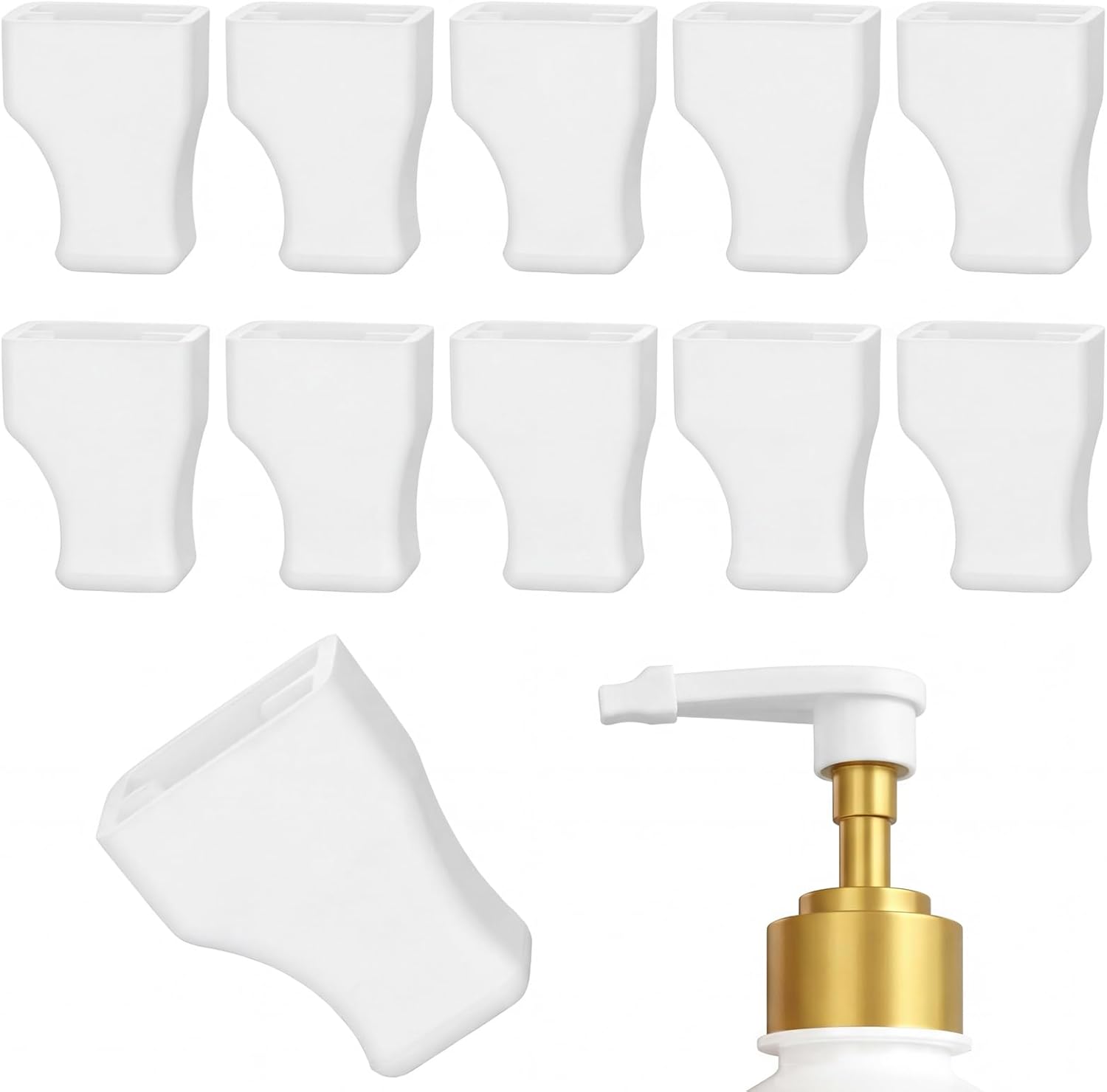 10 Pcs Coffee Syrup Pump Tip Covers, White Rubber Pourer Cap Fits for Syrup Pump, Pour Dispenser, Oil Liquor Bottle, Keep Sugar Condiments Olive Clean Preserved - Image 7