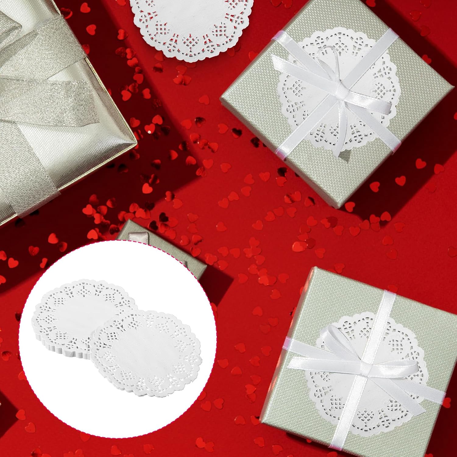 Paper Doilies, 200 Pcs 3.5 Inch Lace Doilies Paper Round Disposable Placemats White-Doilies for Tables Dessert Trays Party Craft Wedding Birthday Cakes Tableware Decorations - Image 6