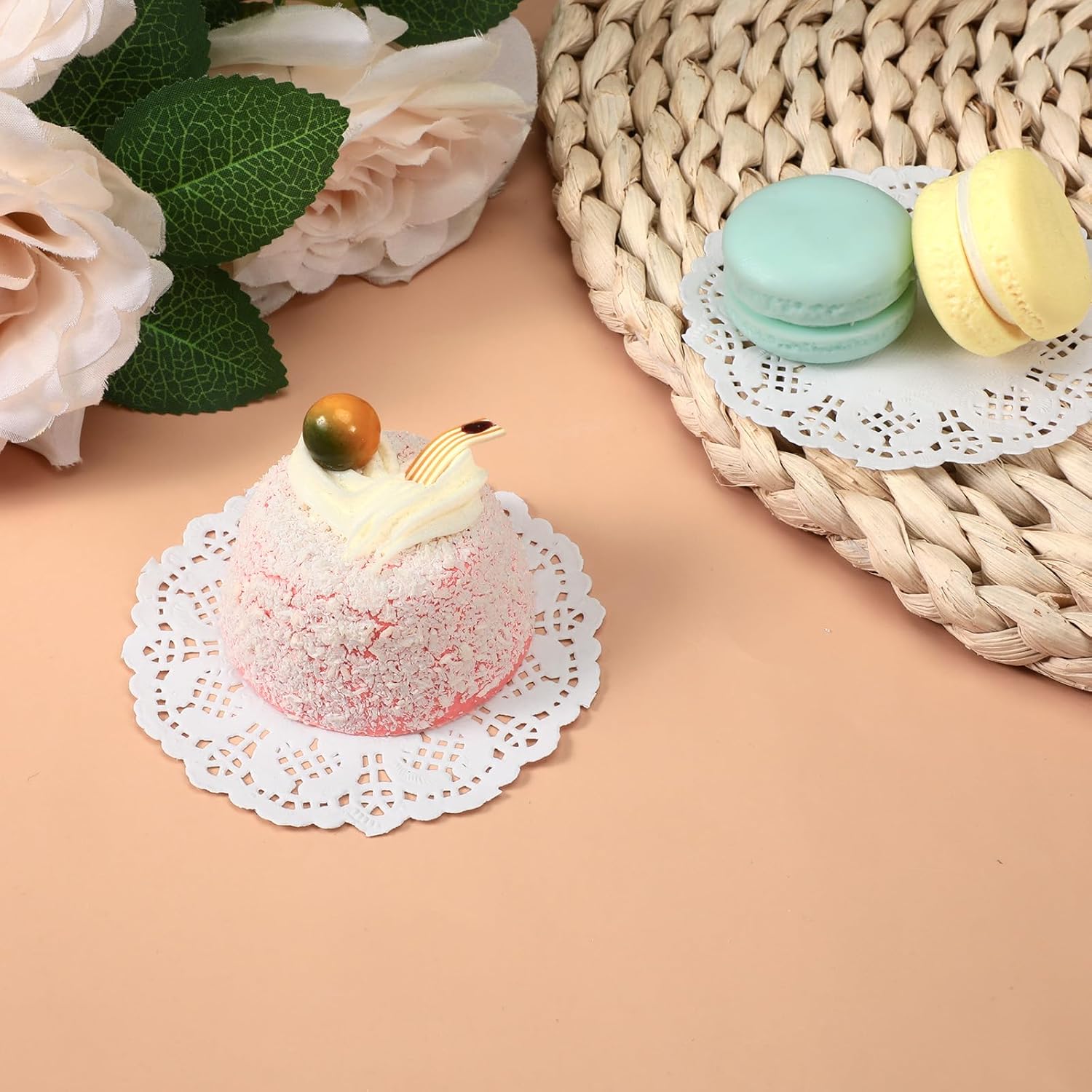 Paper Doilies, 200 Pcs 3.5 Inch Lace Doilies Paper Round Disposable Placemats White-Doilies for Tables Dessert Trays Party Craft Wedding Birthday Cakes Tableware Decorations - Image 7