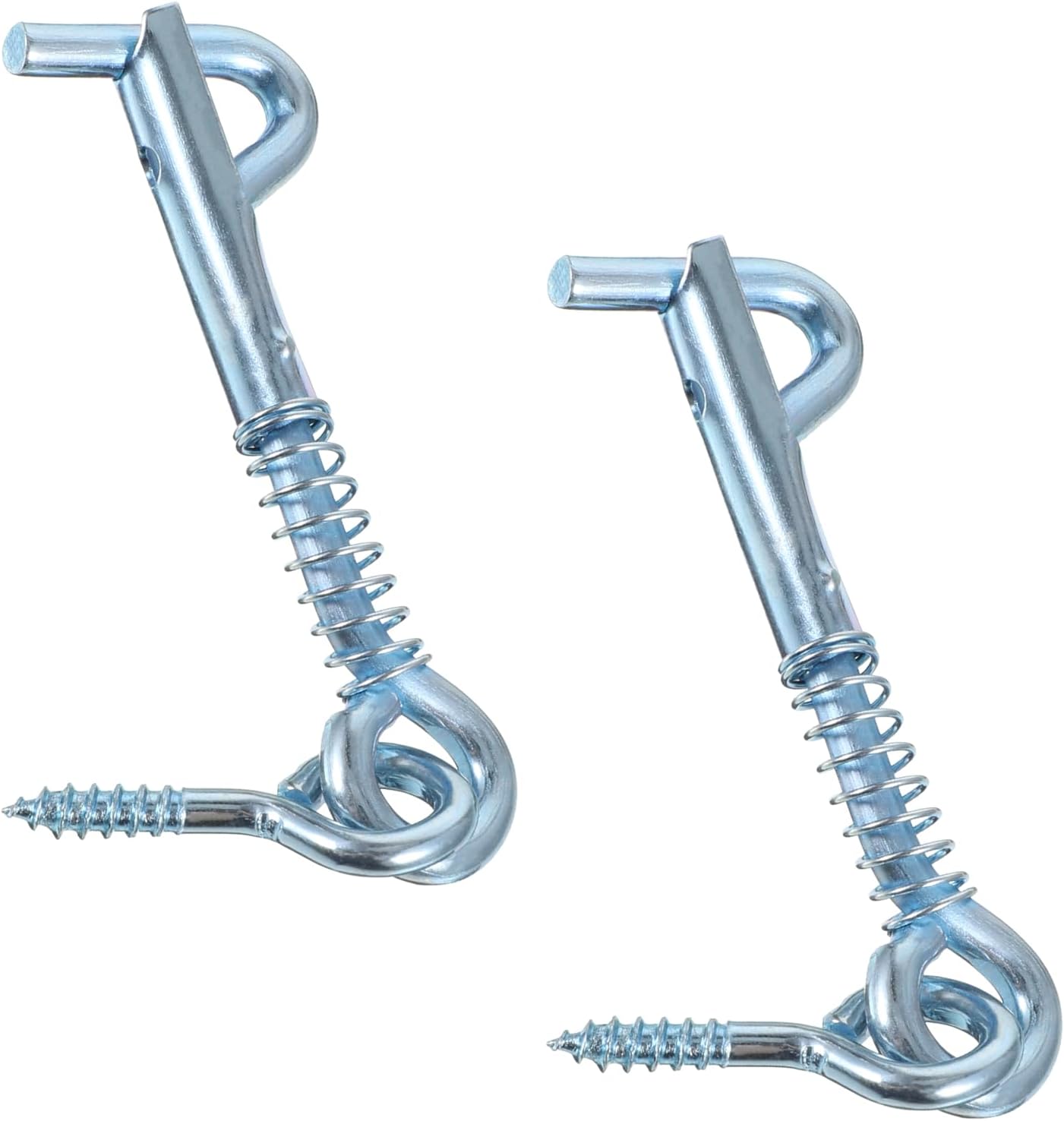 6 Pack Safety Hook and Eye Latch, 2 Inch Stainless Steel Spring Lock Gate Latch, Heavy Duty Rustproof Wire Gate Hook for Farm, Barn, Bathroom Doors, Family Security, Durable Outdoor Indoor Use - Image 7