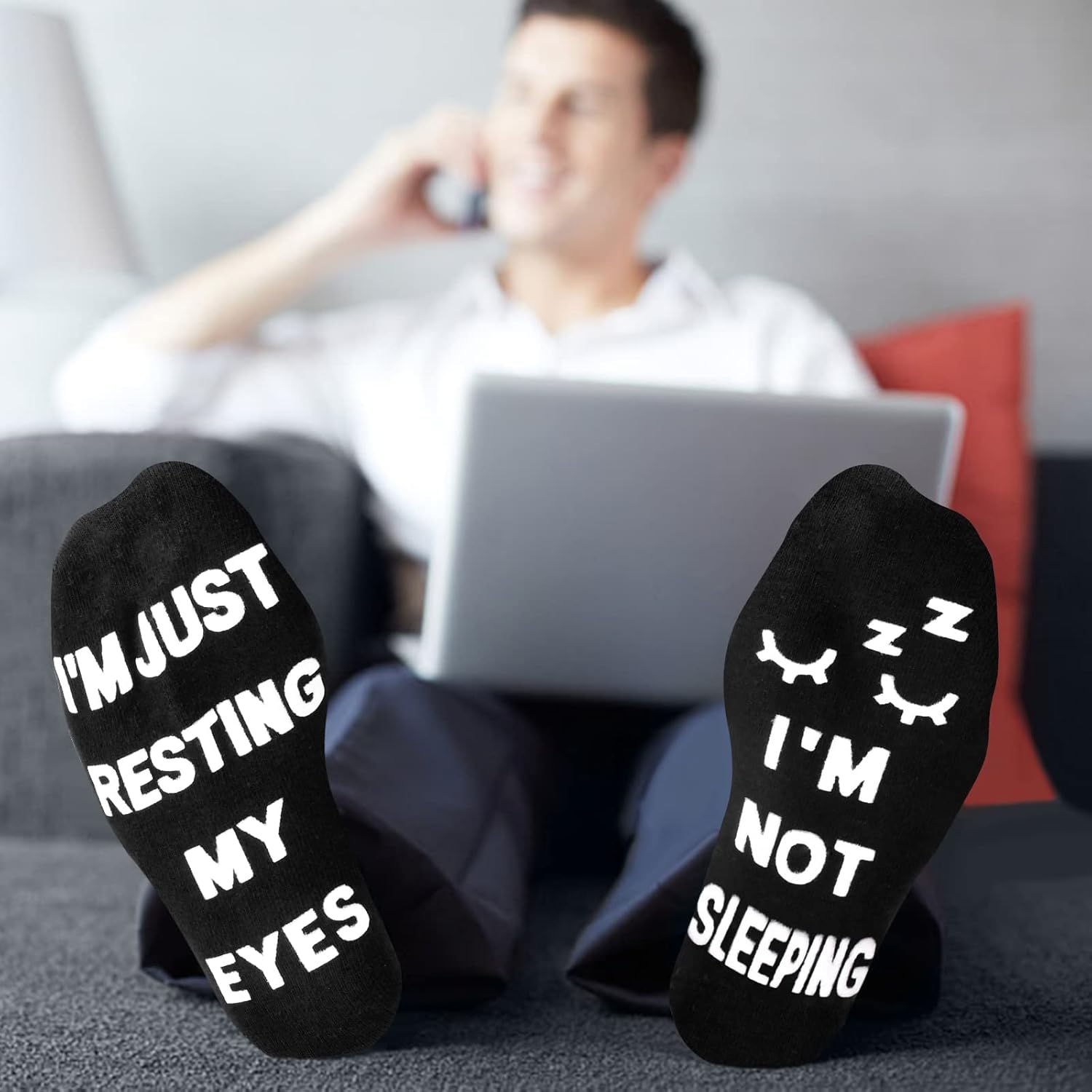 Birthday Gifts for Men Fathers Day Dad Gifts for Dad from Daughter Son Wife Easter Mens Funny Socks for Him - Image 2