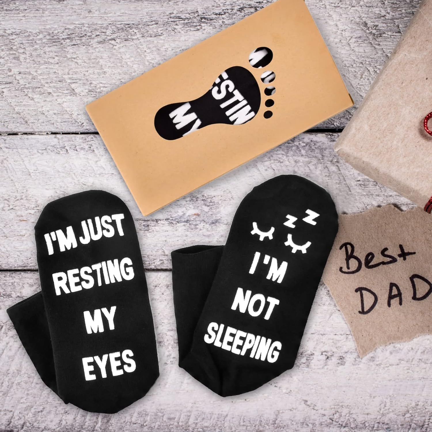 Birthday Gifts for Men Fathers Day Dad Gifts for Dad from Daughter Son Wife Easter Mens Funny Socks for Him - Image 4