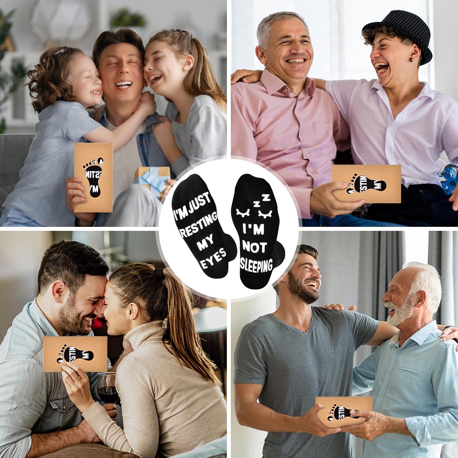 Birthday Gifts for Men Fathers Day Dad Gifts for Dad from Daughter Son Wife Easter Mens Funny Socks for Him - Image 7