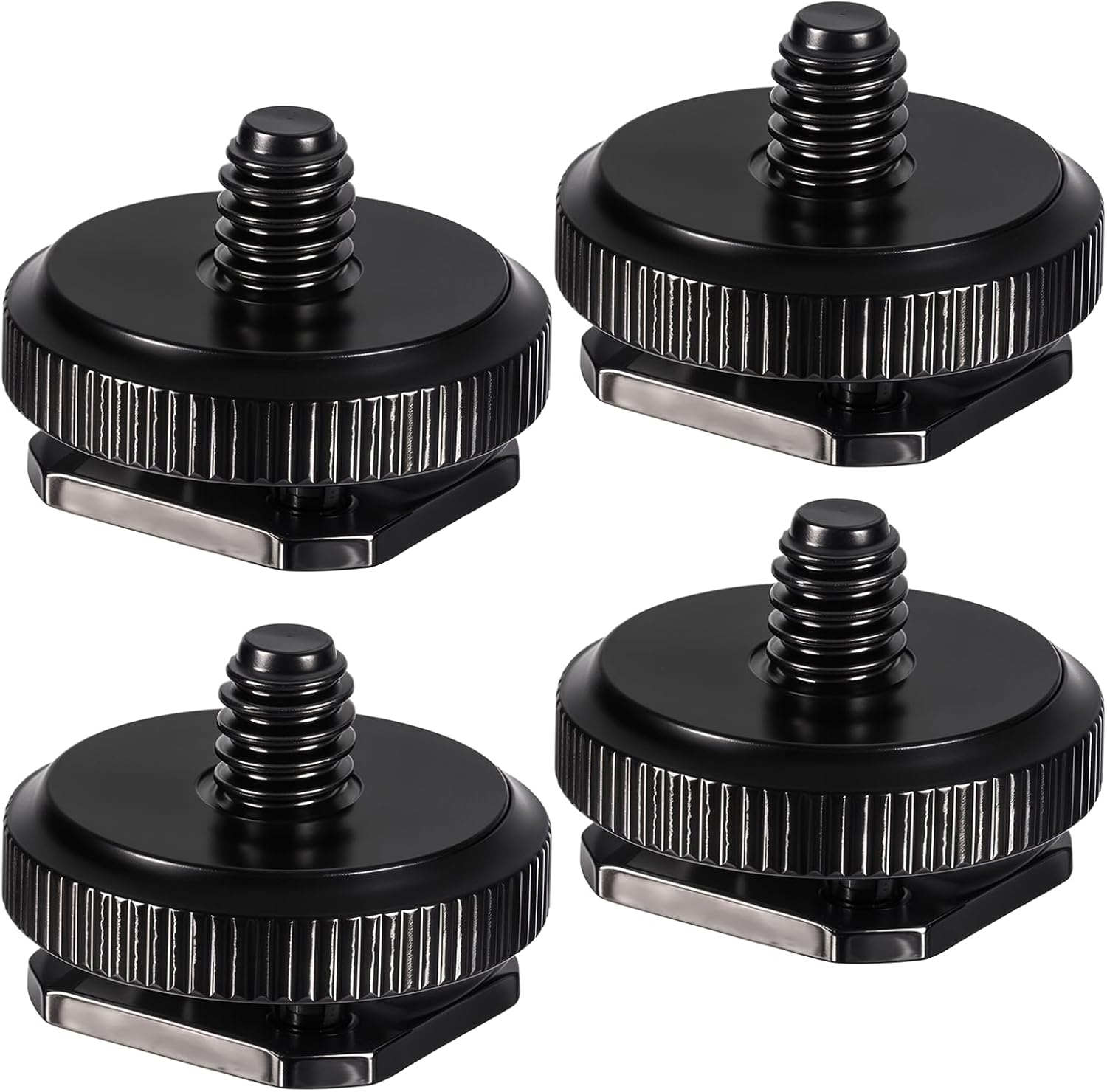 4 Pcs 1/4 Inch Camera Adapter Screws, Compatible with Versatile Flash Hot Shoe Mounts for DSLR Camera Rigs, Tripods, Mounting Accessories - Image 1