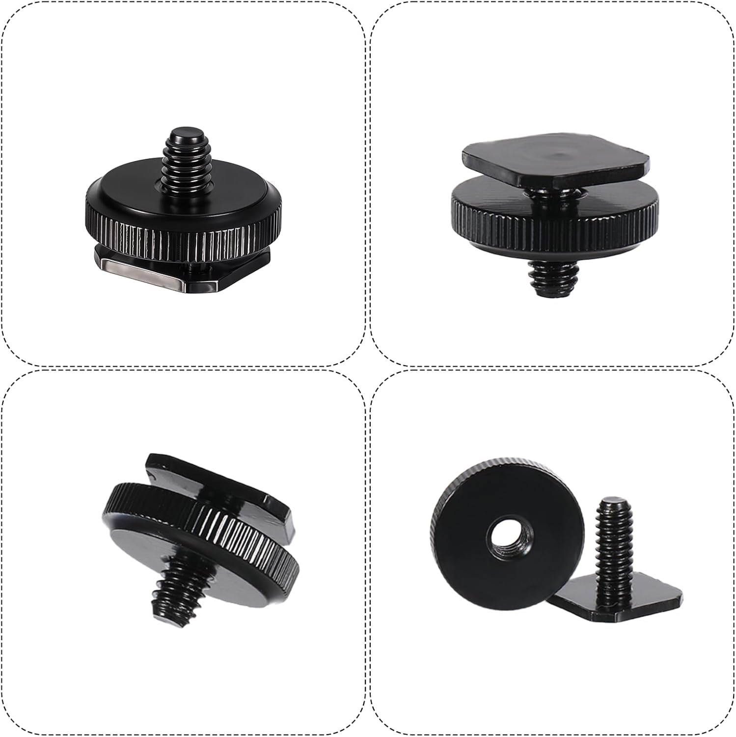 4 Pcs 1/4 Inch Camera Adapter Screws, Compatible with Versatile Flash Hot Shoe Mounts for DSLR Camera Rigs, Tripods, Mounting Accessories - Image 4