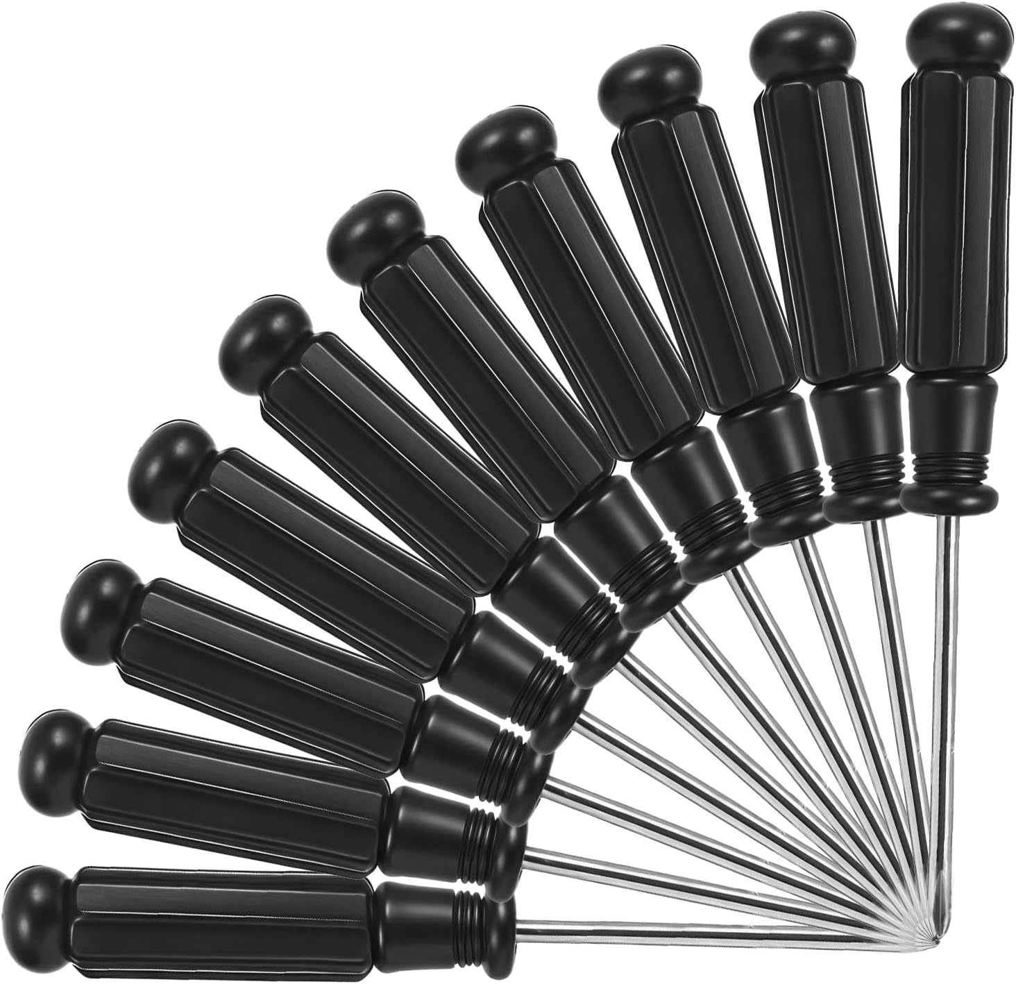 10 Pcs Mini Phillips Screwdriver, 2.5 mm Small Screwdriver Cross Head Tiny Screwdrivers with Black Non-Slip Handles 3.7