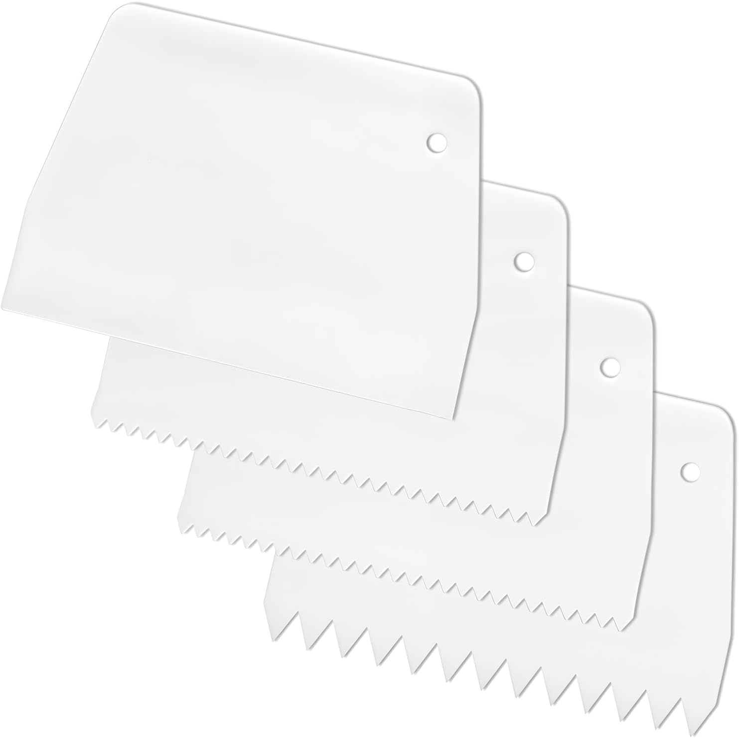 Adhesive Spreader, 4 Pcs Notched Glue Spreader Kits Plastic Notched Trowel 0.5