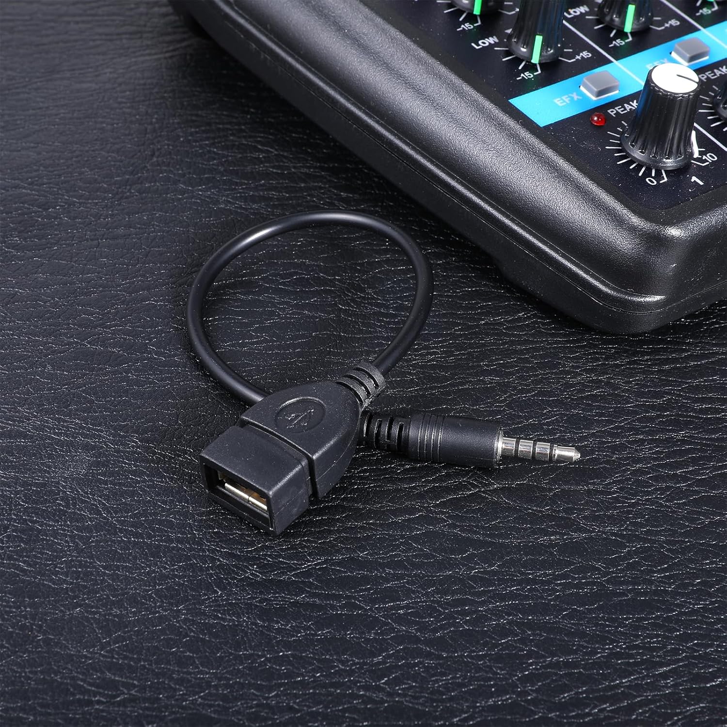 USB to AUX Audio Adapter, 3.5 mm Male AUX Audio Jack Plug to USB 2.0 Female Converter Adapter Cable Cord 9 Inch Length Black OTG Adapters Accessories for Car Playing Music with U-Disk - Image 7