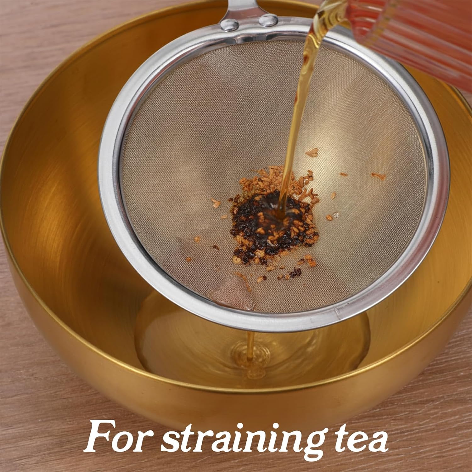 Stainless Steel Fat Skimmer Spoon 4” Fine Mesh Strainer with 9” Heat-Resistant Handle Grease Strainer Spoon Fat Separator for Cooking Frying Quinoa Soup Miso Foam Grease - Image 7