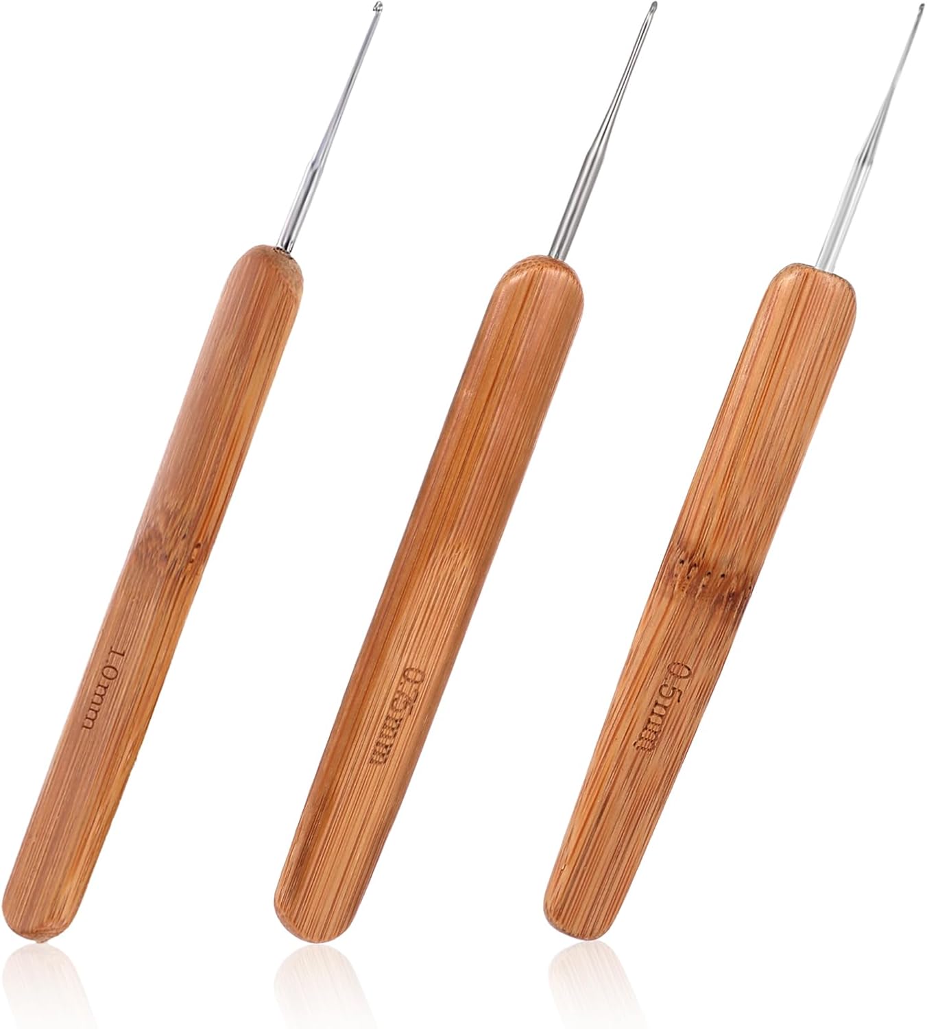 3Pcs Dreadlock Crochet Hook for Hair, 0.5/0.75/1.0 mm Single Needle Multifunctional Locking Tool for Weaving Crochet Excellent for Maintaining Real Dread Loc, Braid Craf - Image 1