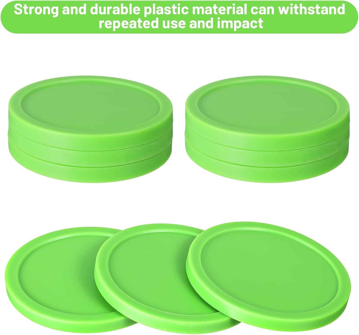 6 Pcs 3 1/4 Inches Hockey Pucks, Large Air Hockey Pucks Set Durable Puck for Air Hockeys Table Compatible with Standard Pushers and Goals Hockeys Replacement Puck Parts Set Game Tables Accessories - Image 3