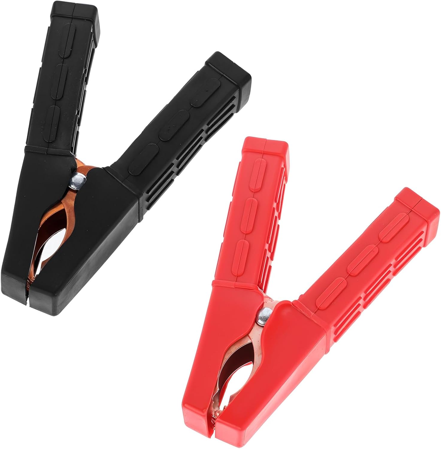 Jumper Cable Clamps, 2 Pcs Alligator Battery Clamps Clips Heavy Duty Batteries Charger Clamp 200 A Jumper Cable Ends Clamp Welder Clips for Under 5AWG Automotive Batteries Jump Starter Cables - Image 1