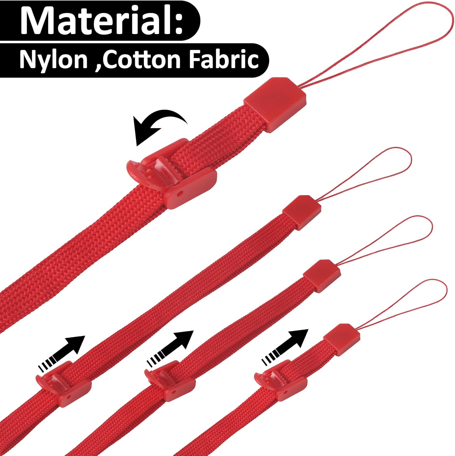 5 PCS Hand Wrist Strap, Adjustable Phone Lanyards for Cell Phone Multi Purpose Wristbands Phone Strap Wristlet Wristband with Lock for Wii Remote Controller, Mobile Phone, Mp3, Digital Camera - Image 3
