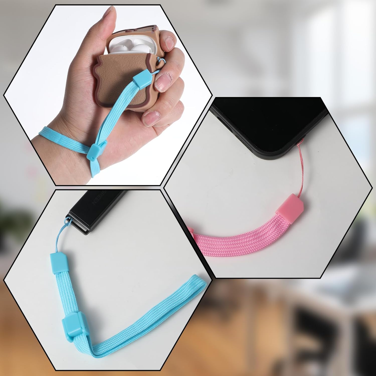5 PCS Hand Wrist Strap, Adjustable Phone Lanyards for Cell Phone Multi Purpose Wristbands Phone Strap Wristlet Wristband with Lock for Wii Remote Controller, Mobile Phone, Mp3, Digital Camera - Image 6