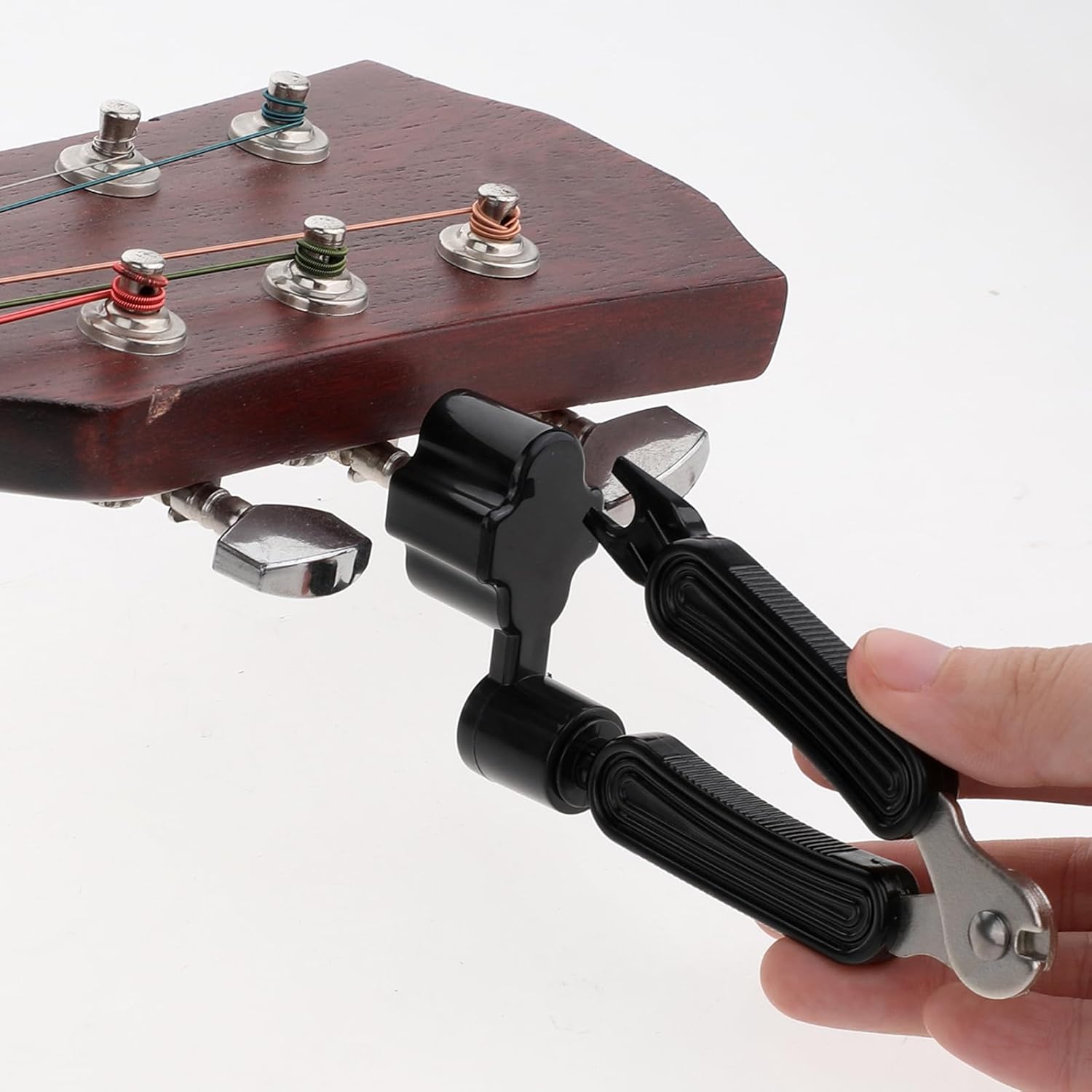 Guitar String Winder, Professional Guitar Tools Bridge Pin Puller and Cutter Musical Instrument String Winder 3 In 1 Tool for Repairing Restringing of Acoustic Electric Guitars (Black) - Image 5