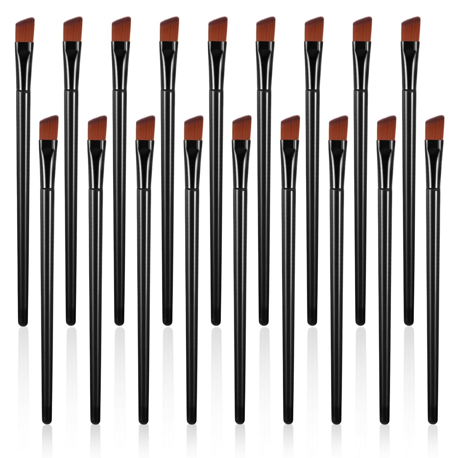 100 PCS Eyebrow Tint Brush, Eyeliner Brush Set Black Eyeliner Brushes Fine Angled Ultra Thin Angled Eyeliners Brushes - Image 1