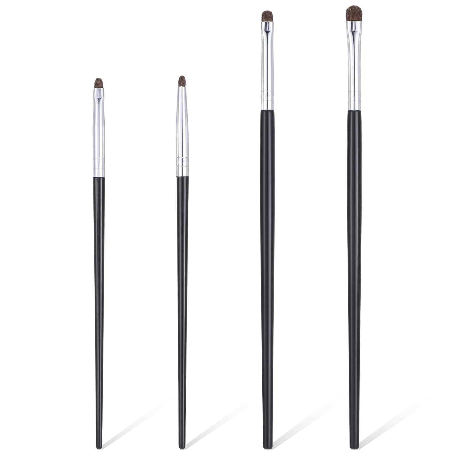 4 Pcs Eye Makeup Brushes Mini Smudge Brush for Eyeliner Concealer Brush Eyeshadow Eyeliner Brushes for Gel Cream Liquid Concealer Highlighting Eye Liner - Image 1