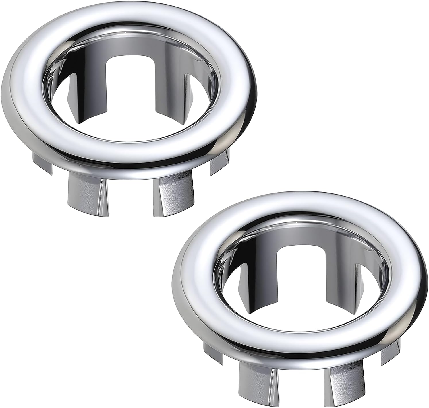 Sink Overflow Ring, 2 Pack Universal Bathroom Kitchen Sink Hole Trim Chrome Drain Cover, Overflow Trim Ring Insert Cap Fits Round Hole Diameter Replacement for Basin Vanity, Ceramic Sinks - Image 7