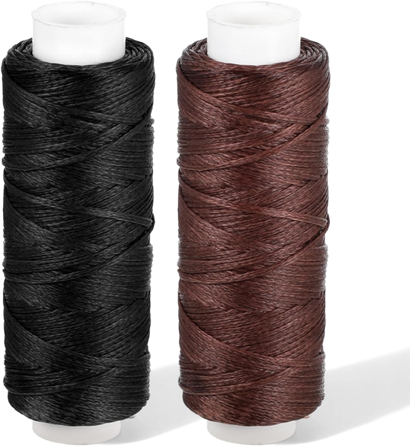 32.8 Yards Waxed Thread, 0.8 mm Leather Thread for Hand Sewing, 2 Colors Heavy Duty Upholstery Threads Thick Sewing Threads Waxed String for Bookbinding, DIY Crafts, Shoes Repair - Image 1