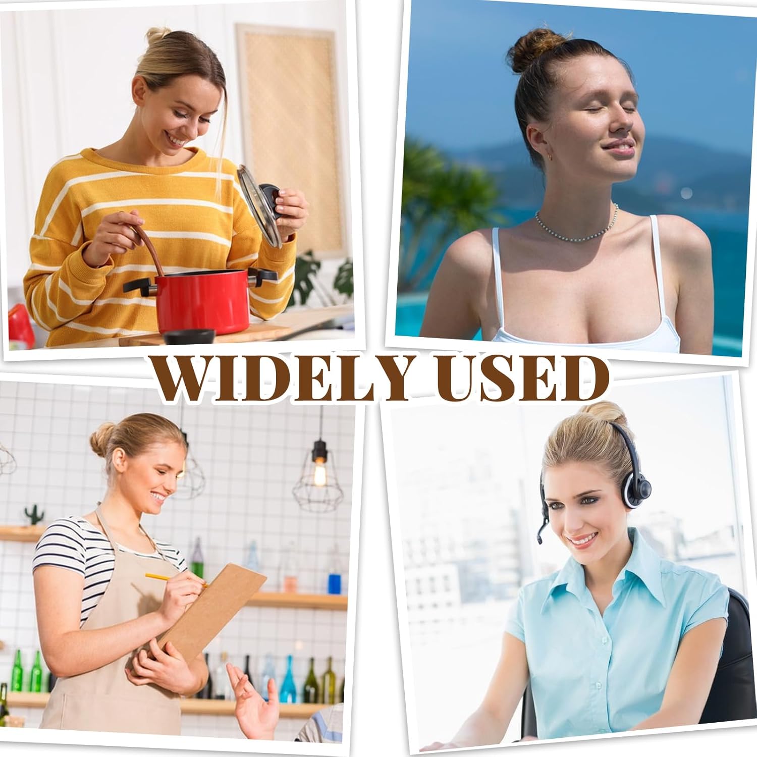 Hair Nets, 35 Pcs Invisible Hair Net for Buns, 20 Inch Strong Nylon Elastic Mesh Wig Nets Hairnet Hairs Accessories for Women Men Ballet, Food Service Workers, Kitchen Daily Styling (Brown) - Image 7