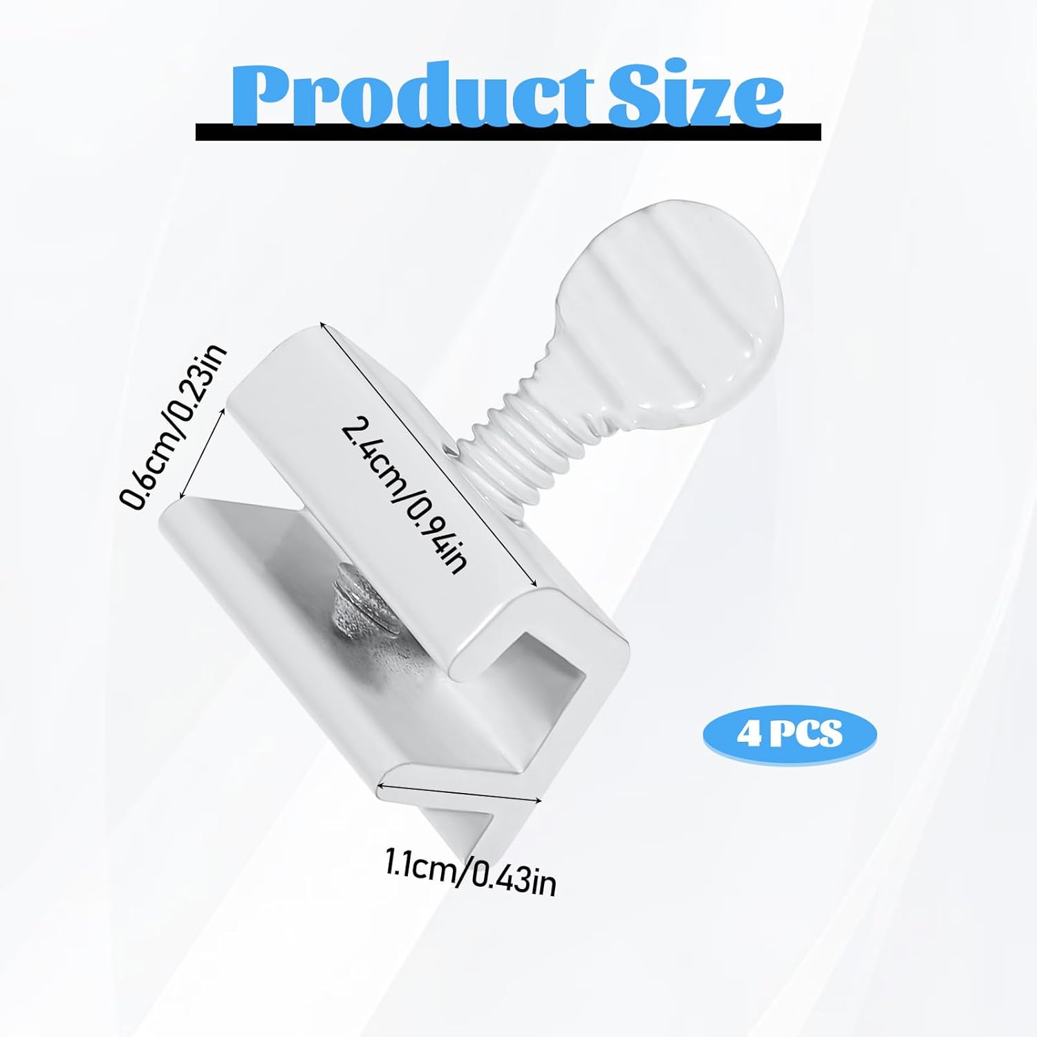 Window Locks, 4 Packs, Stainless Steel Sliding Door Security Lock Single Adjustable Horizontal Sliding Window Child Safety Locks Home Security Windows Stopper for Up and Down Windows (White Coated) - Image 2