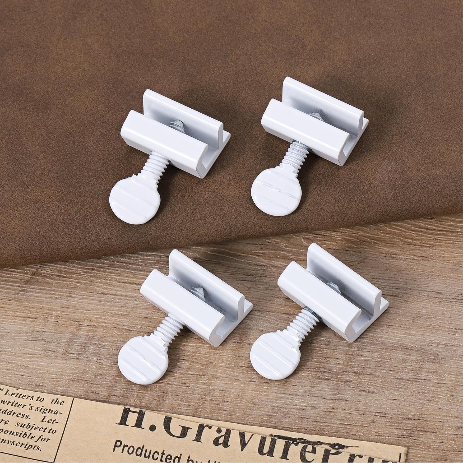 Window Locks, 4 Packs, Stainless Steel Sliding Door Security Lock Single Adjustable Horizontal Sliding Window Child Safety Locks Home Security Windows Stopper for Up and Down Windows (White Coated) - Image 5