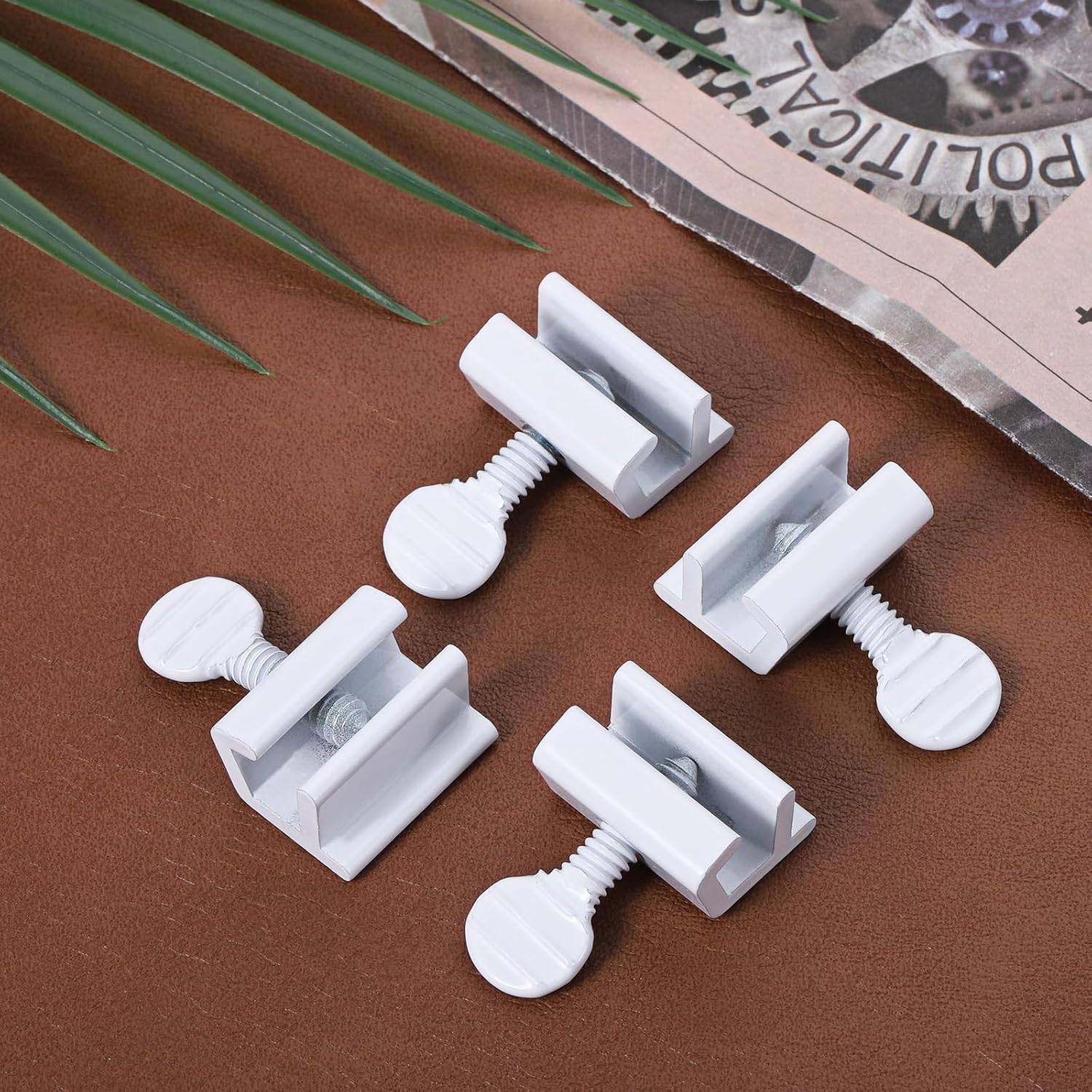 Window Locks, 4 Packs, Stainless Steel Sliding Door Security Lock Single Adjustable Horizontal Sliding Window Child Safety Locks Home Security Windows Stopper for Up and Down Windows (White Coated) - Image 7