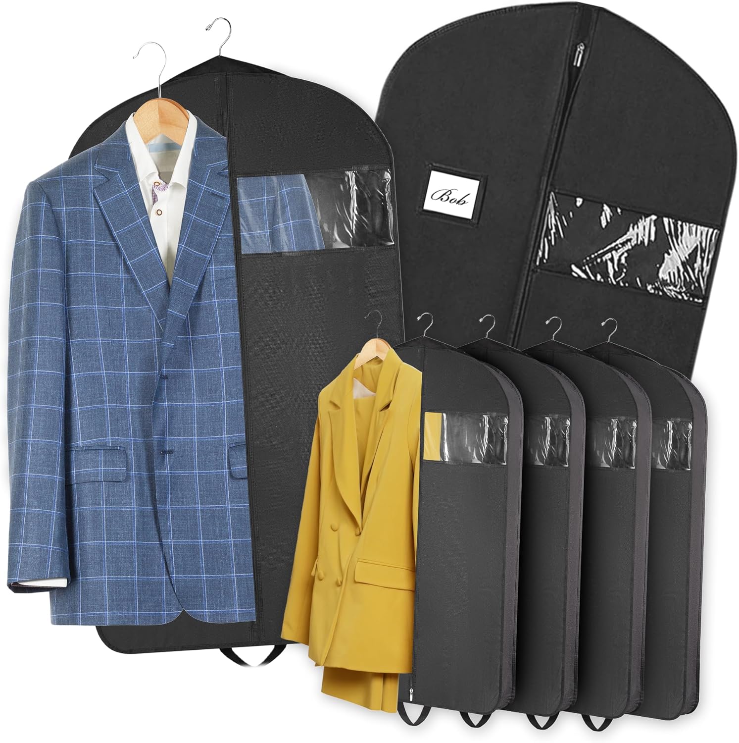 Garment Bag for Hanging Clothes - Travel Suit Bag Closet Covers for Men and Women - Long Dress, Mens Jackets, Coats, Shirts, Dance Clothing Protector, Zipper Hanger Wardrobe Dust Cover (42 Inch) - Image 7