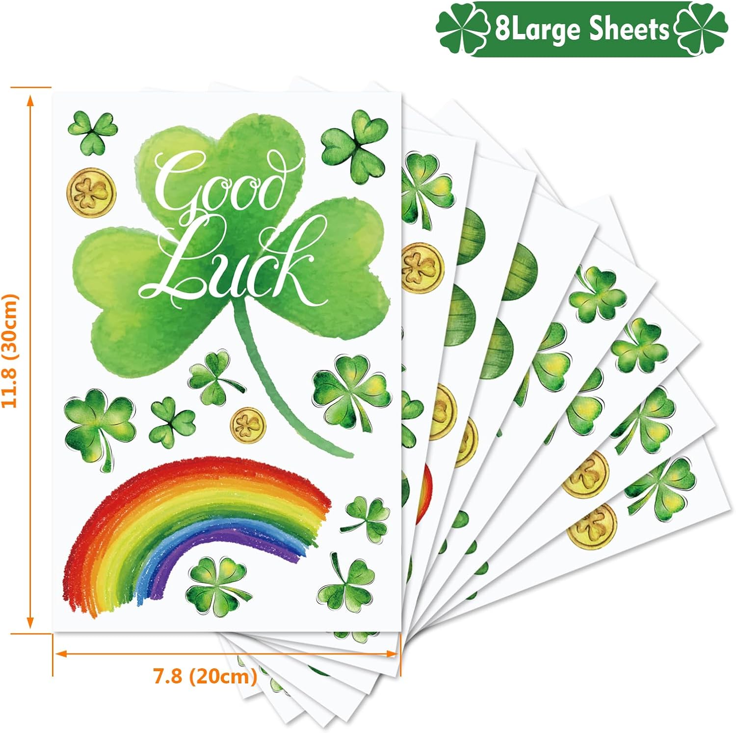 St Patricks Day Decorations,St Patricks Day Window Clings 122 PCS Reusable Spring Window Clings for St Patrick's Day Decor Shamrock Stickers Party Supplies for Kids School Home Office. - Image 2