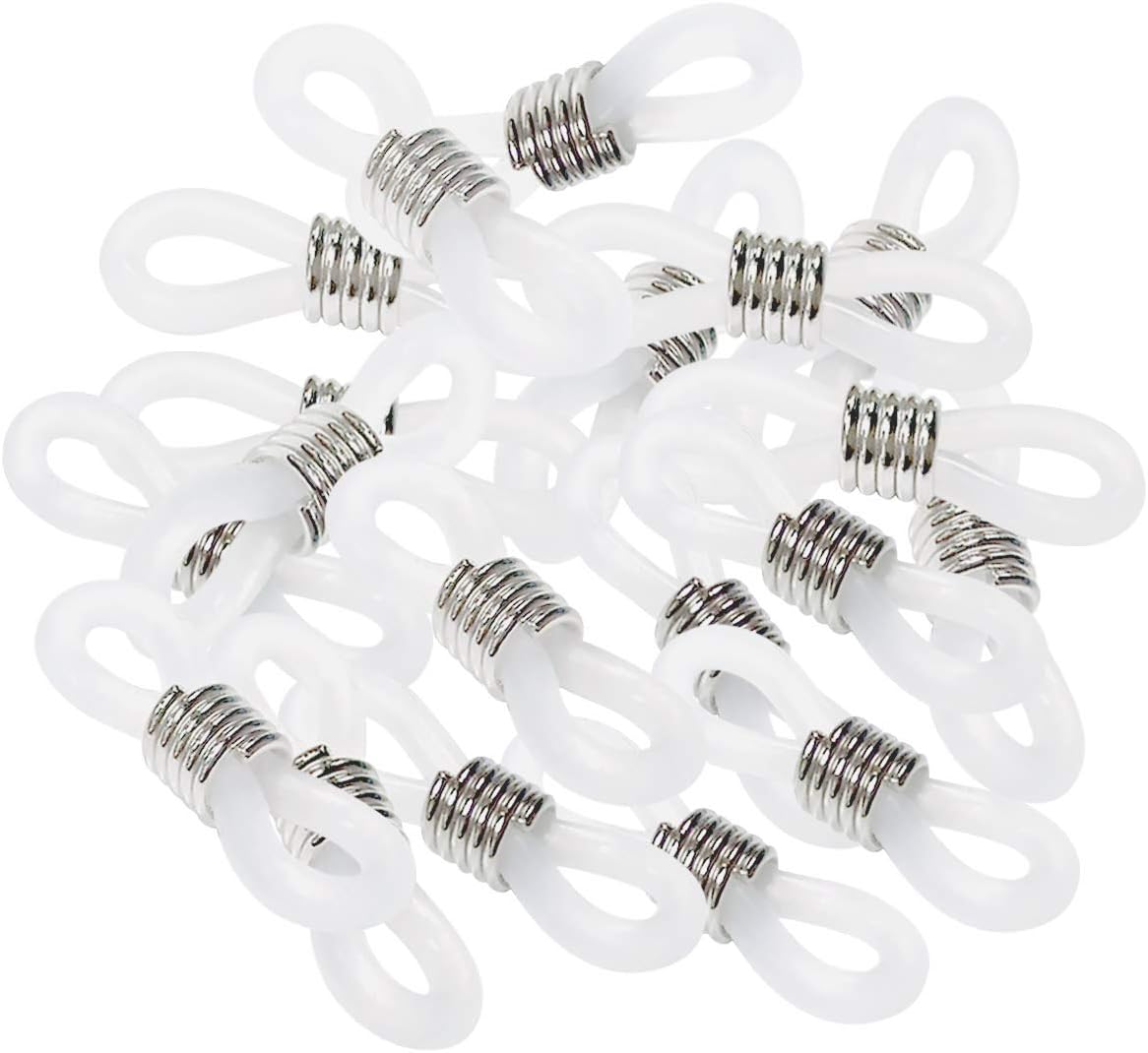 40 Pieces Eyeglass Chain Ends Adjustable Rubber Spectacle End Connectors for Eye Glasses Holder Necklace Chain - Image 1