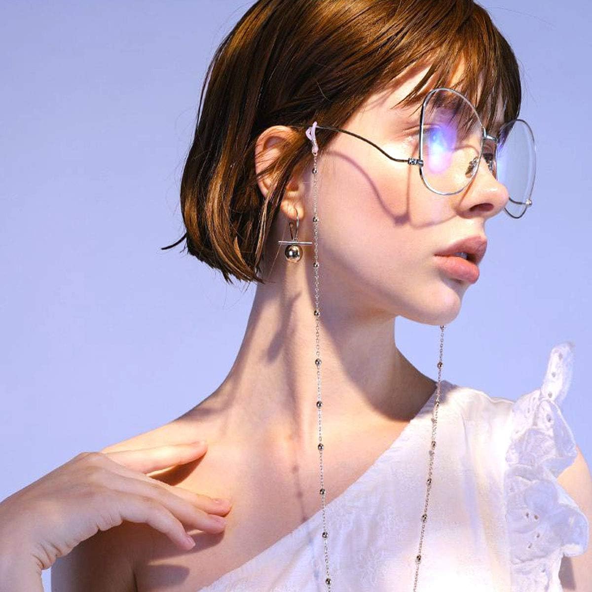 40 Pieces Eyeglass Chain Ends Adjustable Rubber Spectacle End Connectors for Eye Glasses Holder Necklace Chain - Image 2