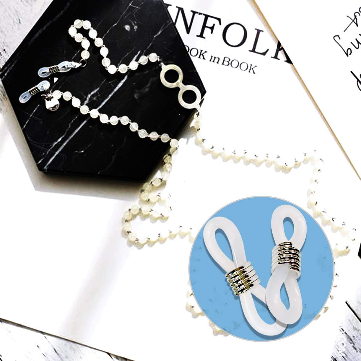 40 Pieces Eyeglass Chain Ends Adjustable Rubber Spectacle End Connectors for Eye Glasses Holder Necklace Chain - Image 4