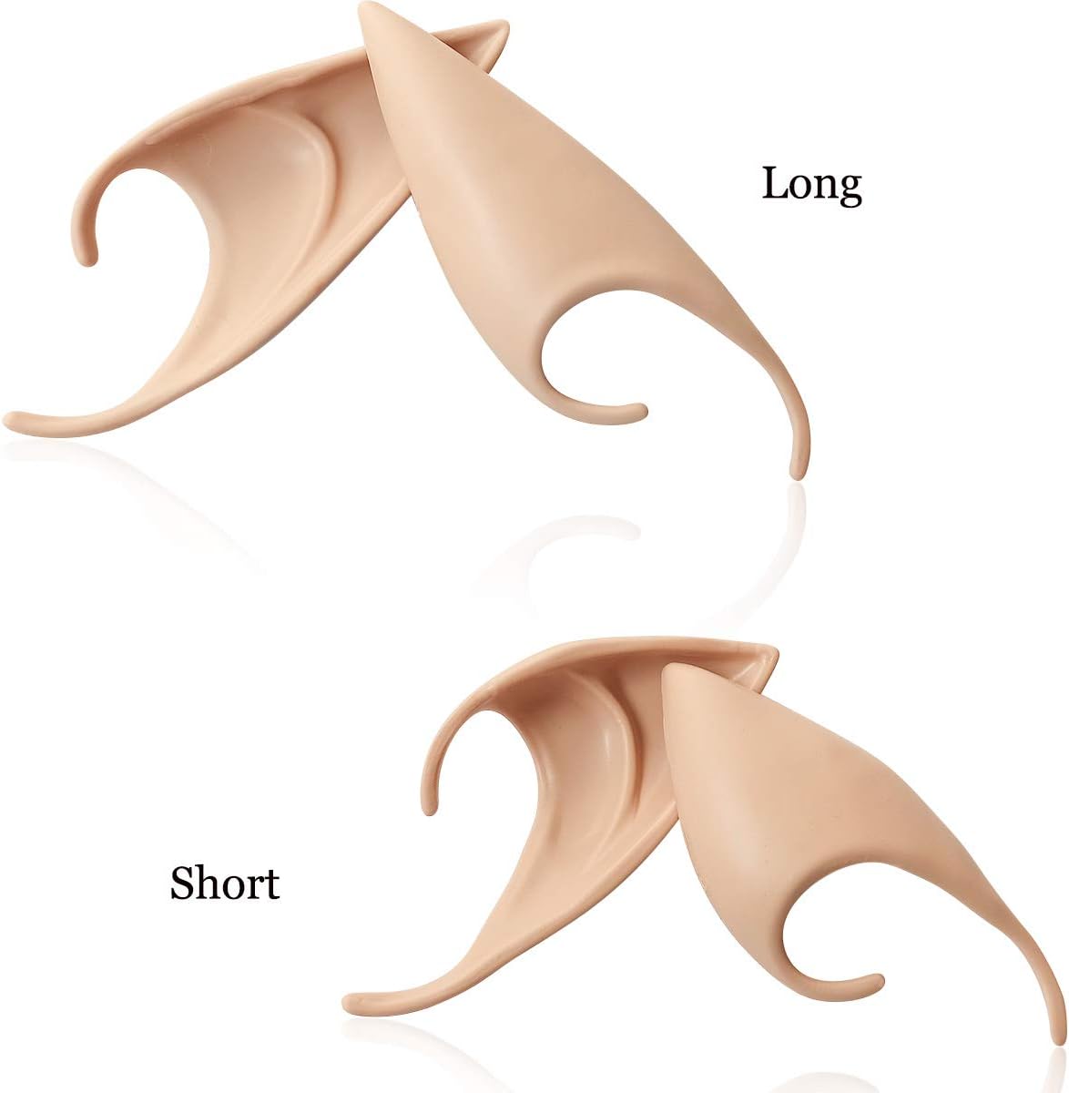 2 Pair Cosplay Fairy Pixie Elf Ears Christmas Anime Party Latex Ears - Image 2