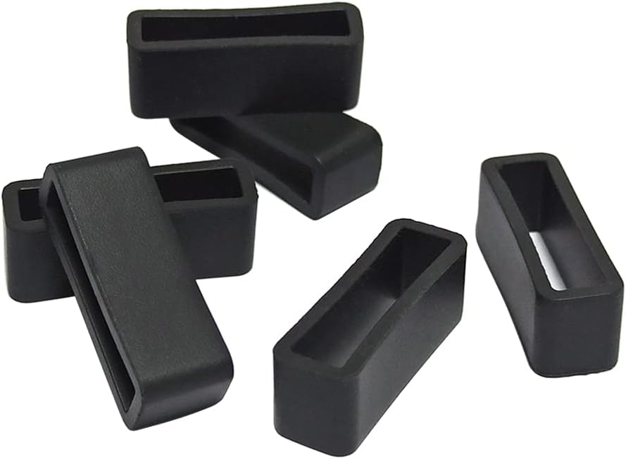 6 Pcs Watch Band Loop Holder Keeper for Resin Belt, Replacement Fastener Rings for Silicone Leather Rubber Watch Strap, Durable Fastener Retainer Size(22mm) - Image 7