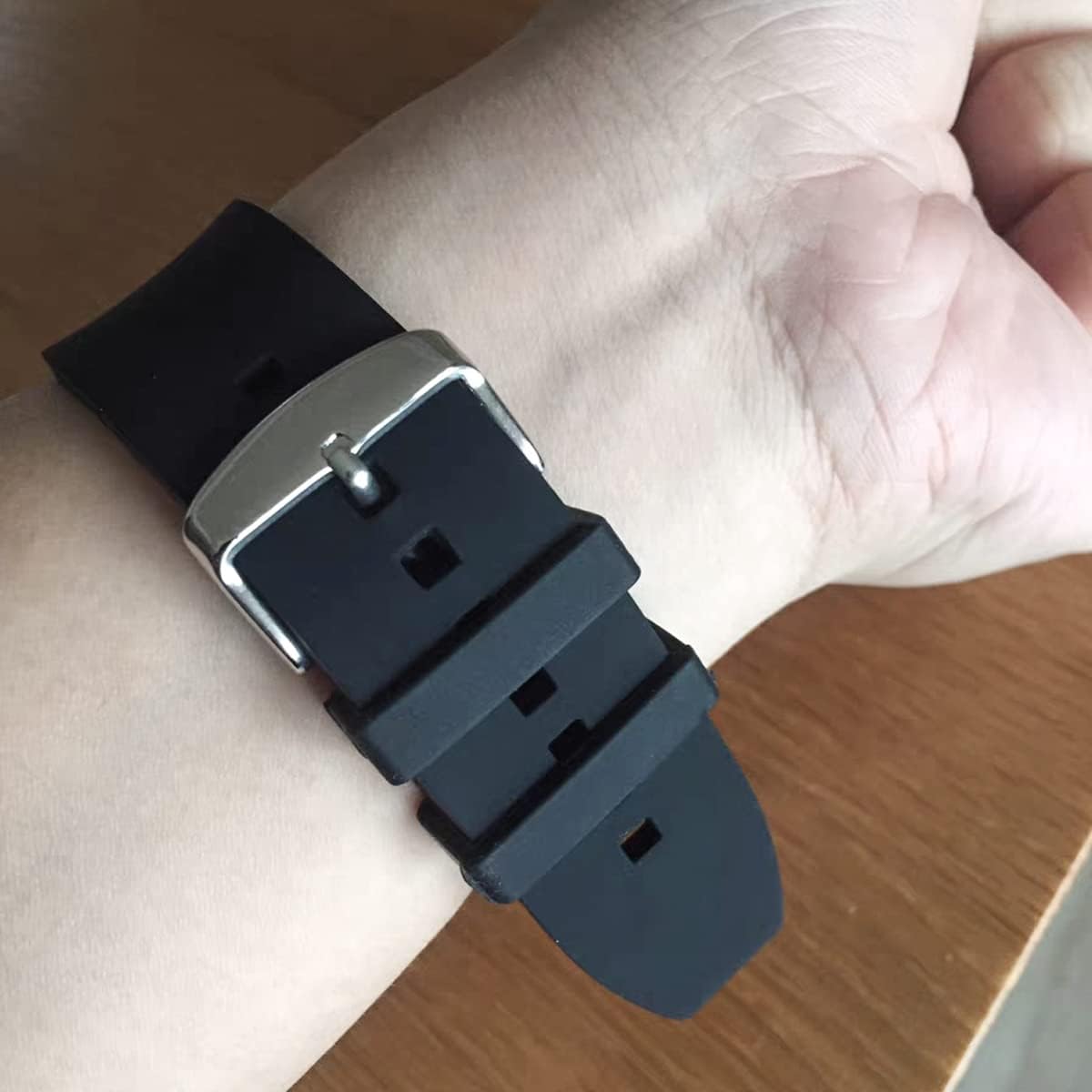 6 Pcs Watch Band Loop Holder Keeper for Resin Belt, Replacement Fastener Rings for Silicone Leather Rubber Watch Strap, Durable Fastener Retainer Size(24mm) - Image 4