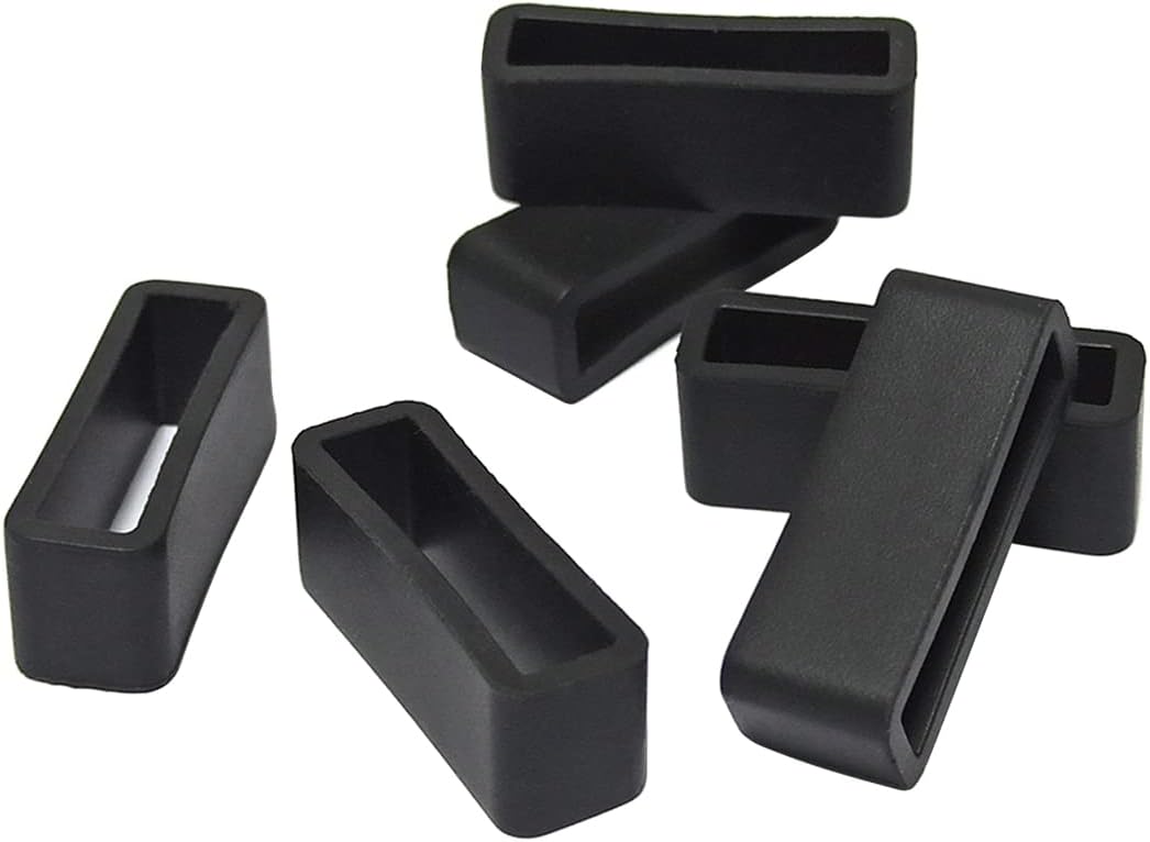 6 Pcs Watch Band Loop Holder Keeper for Resin Belt, Replacement Fastener Rings for Silicone Leather Rubber Watch Strap, Durable Fastener Retainer Size(24mm) - Image 7