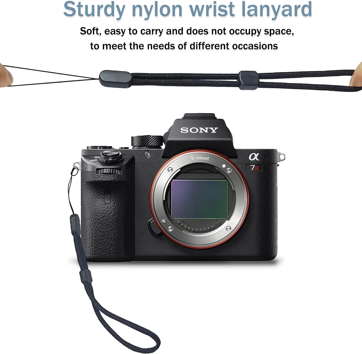 5PCS Wrist lanyard, 8.8 inch Hand Wrist Strap Lanyard, Adjustable Nylon Wristlet Straps for Cell Phone, Camera, GoPro, PSP, USB Flash Drives, Flashlight (Black) - Image 6