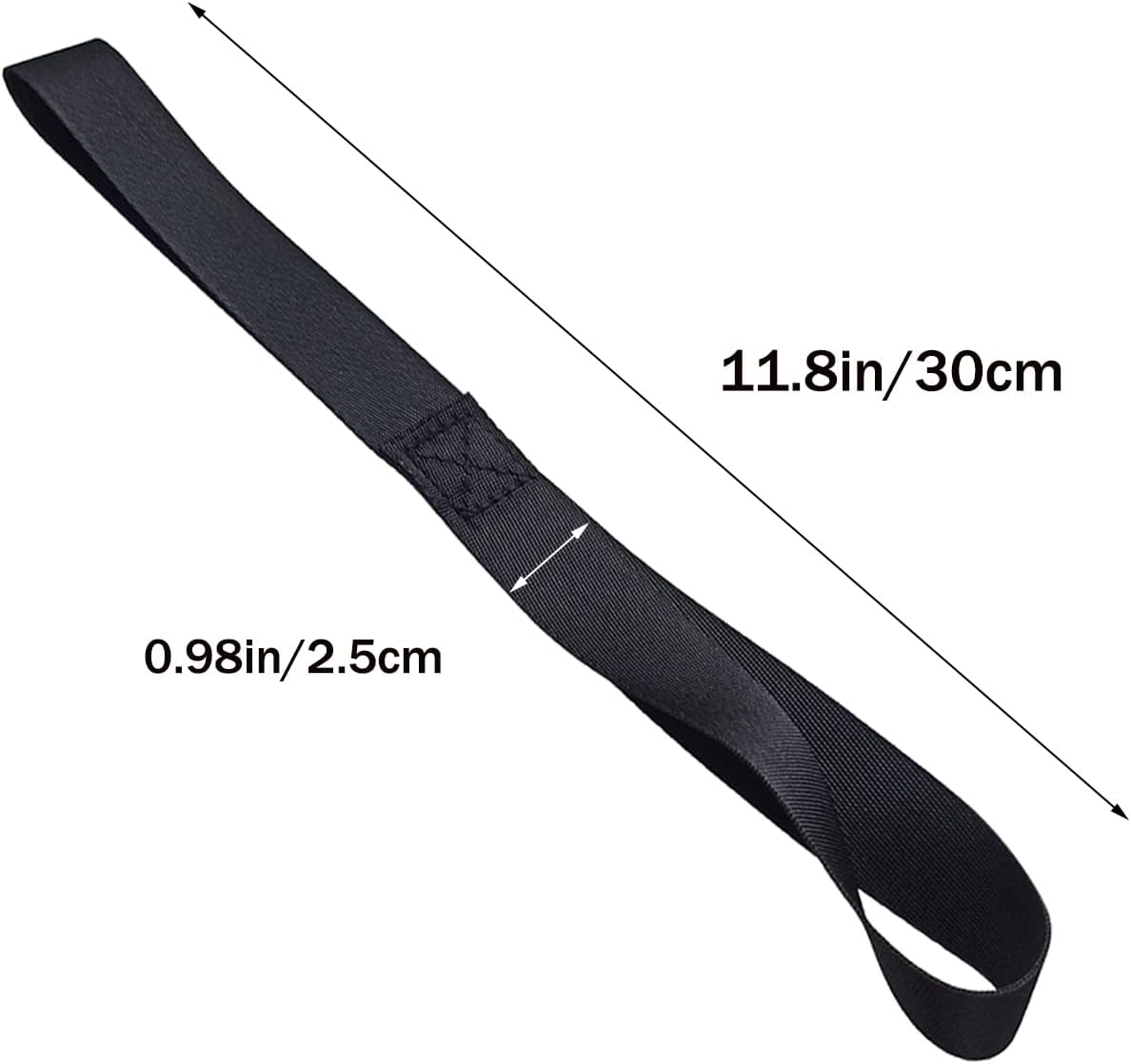 Black Soft Loop Tie Down Straps (6 Pack) 4500Lbs Breaking Strength and 1500Lbs Load Capacity, 12 * 1in Heavy Duty Tie Down Loops for Securing ATV UTV Motorcycles Scooters Dirt Bikes Lawn Equipment - Image 2