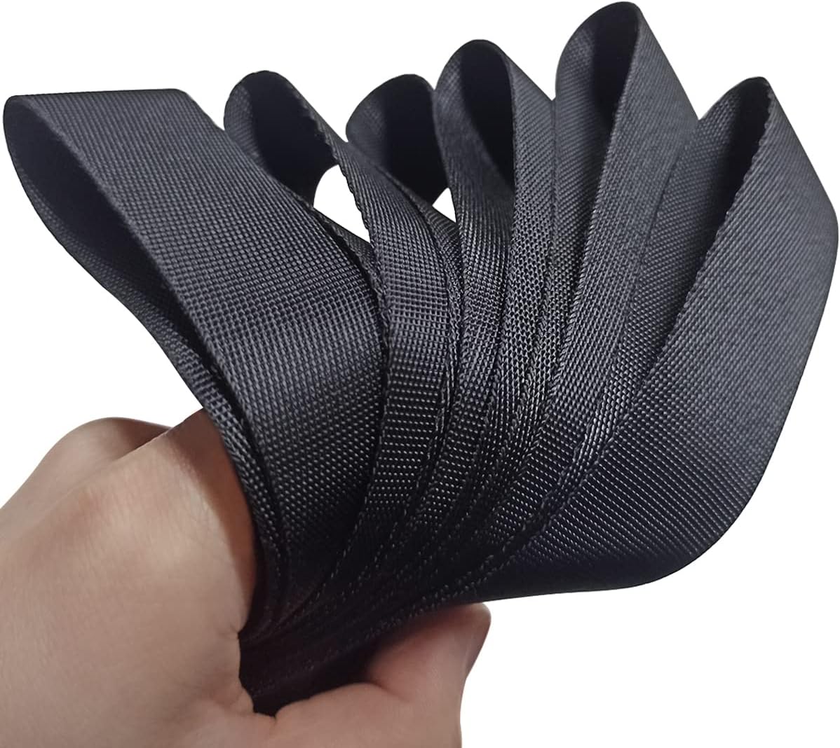 Black Soft Loop Tie Down Straps (6 Pack) 4500Lbs Breaking Strength and 1500Lbs Load Capacity, 12 * 1in Heavy Duty Tie Down Loops for Securing ATV UTV Motorcycles Scooters Dirt Bikes Lawn Equipment - Image 7