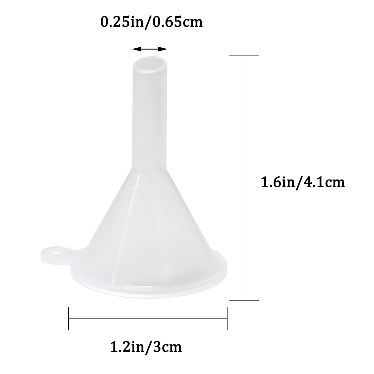 30 Pcs Small Mini Clear Plastic Funnels for Lab Bottles, Essential Oils, Perfumes, Spices, Sand Art, Powder - Image 2