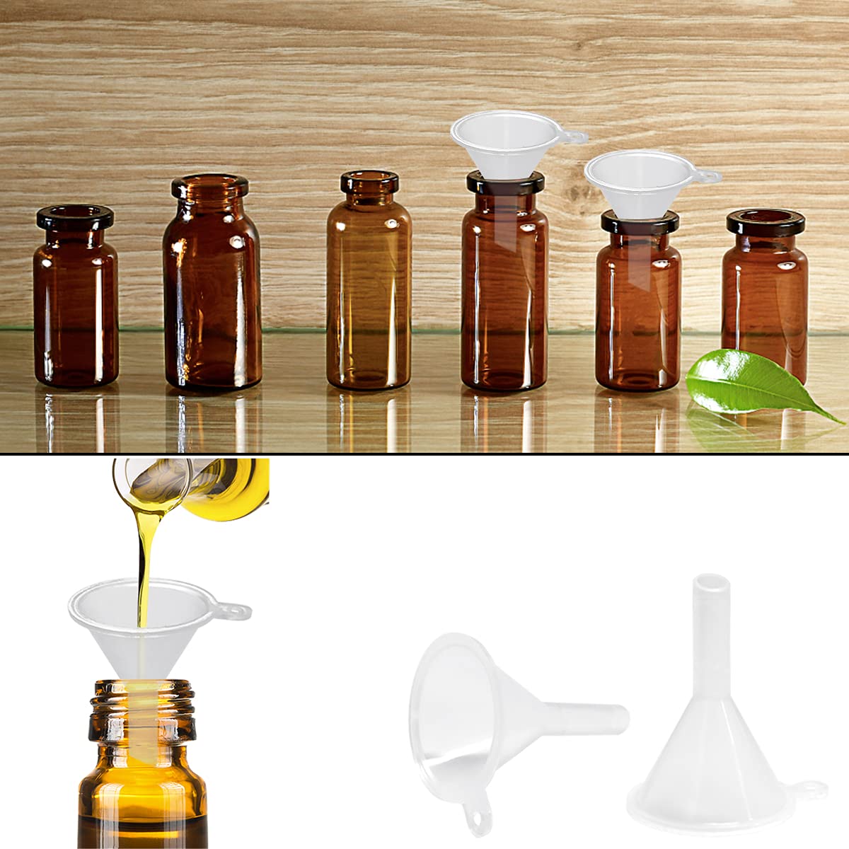 30 Pcs Small Mini Clear Plastic Funnels for Lab Bottles, Essential Oils, Perfumes, Spices, Sand Art, Powder - Image 5