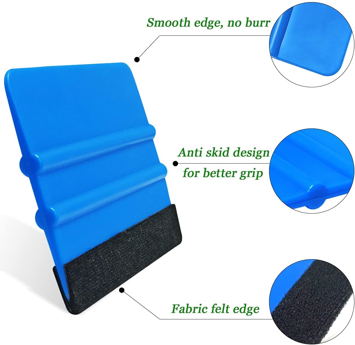 2 Pieces Wallpaper Smoothing Tool, Vehicle Vinyl Felt Squeegee Window Tint Film Tool for Peel and Stick Wallpaper (blue) - Image 4