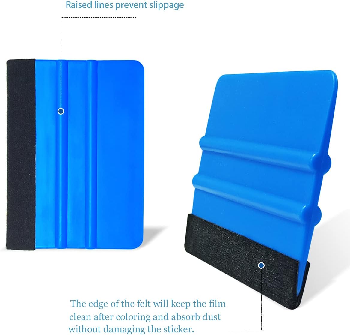 2 Pieces Wallpaper Smoothing Tool, Vehicle Vinyl Felt Squeegee Window Tint Film Tool for Peel and Stick Wallpaper (blue) - Image 5
